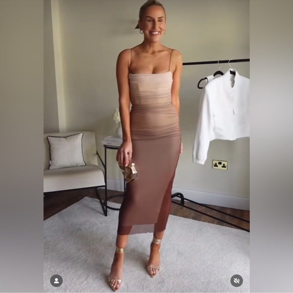 Zara PRINT DRESS WITH TULLE - Picture 12 of 16